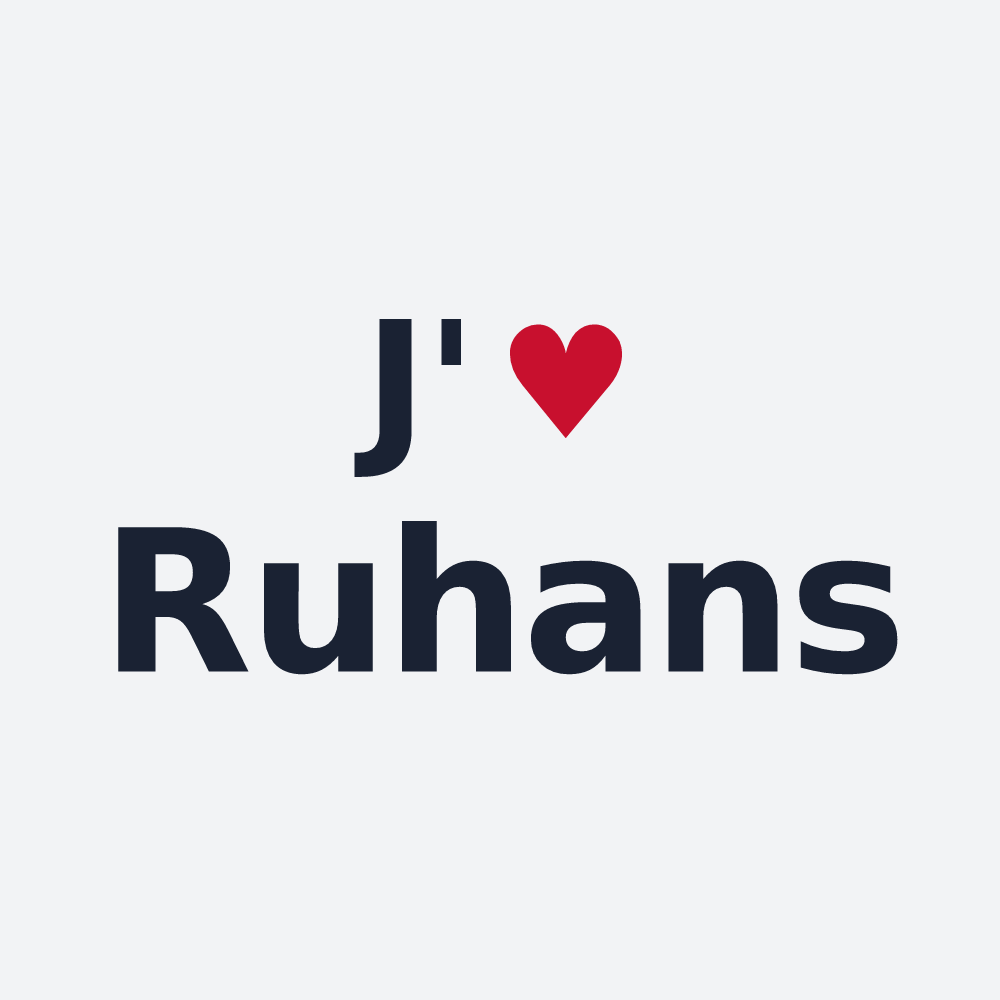 Poster personnalisé Ruhans — design J'aime Ruhans