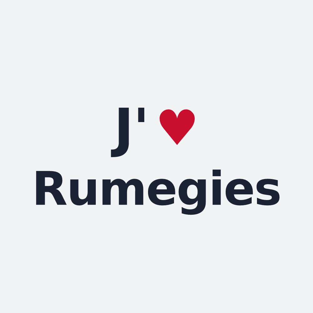 Poster personnalisé Rumegies — design J'aime Rumegies