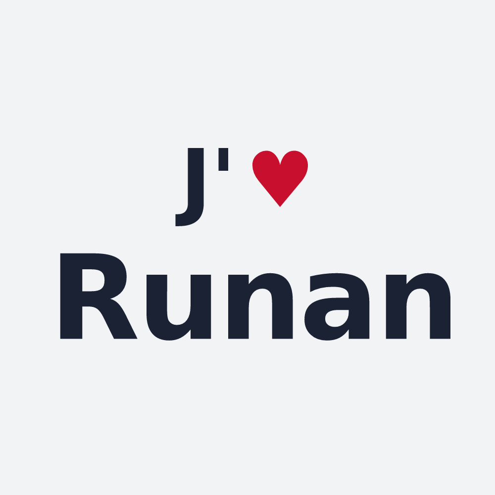 Poster personnalisé Runan — design J'aime Runan