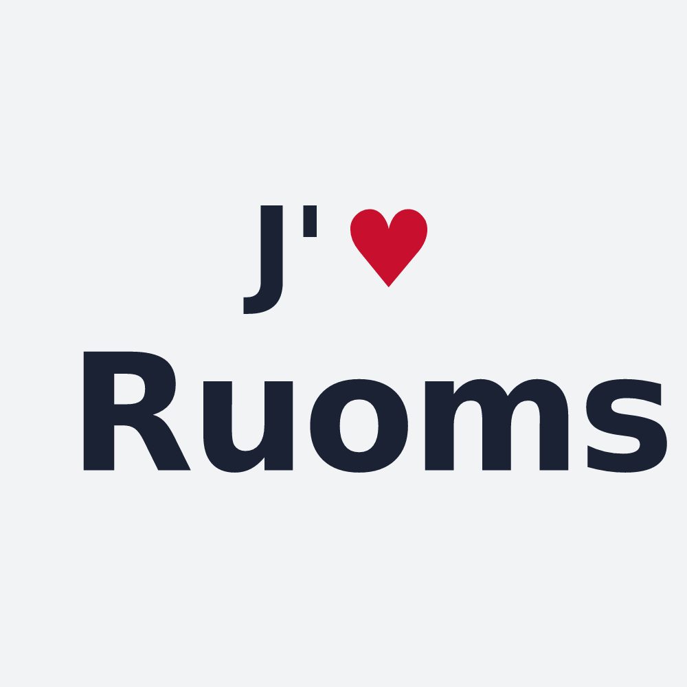 Poster personnalisé Ruoms — design « J'aime Ruoms » imprimé sur le poster