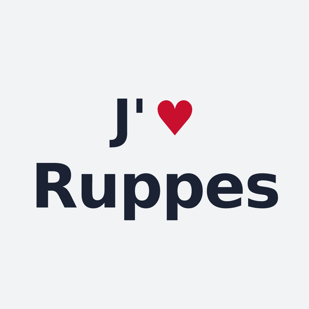 Poster personnalisé Ruppes — design J'aime Ruppes