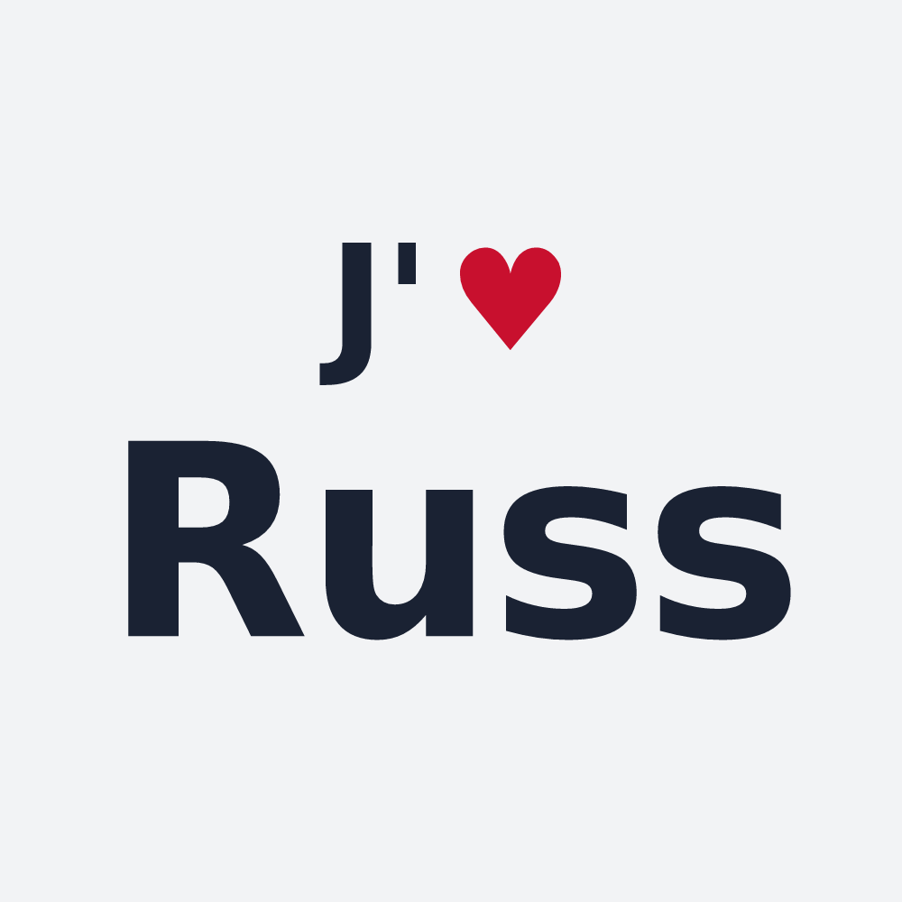 Poster personnalisé Russ — design J'aime Russ