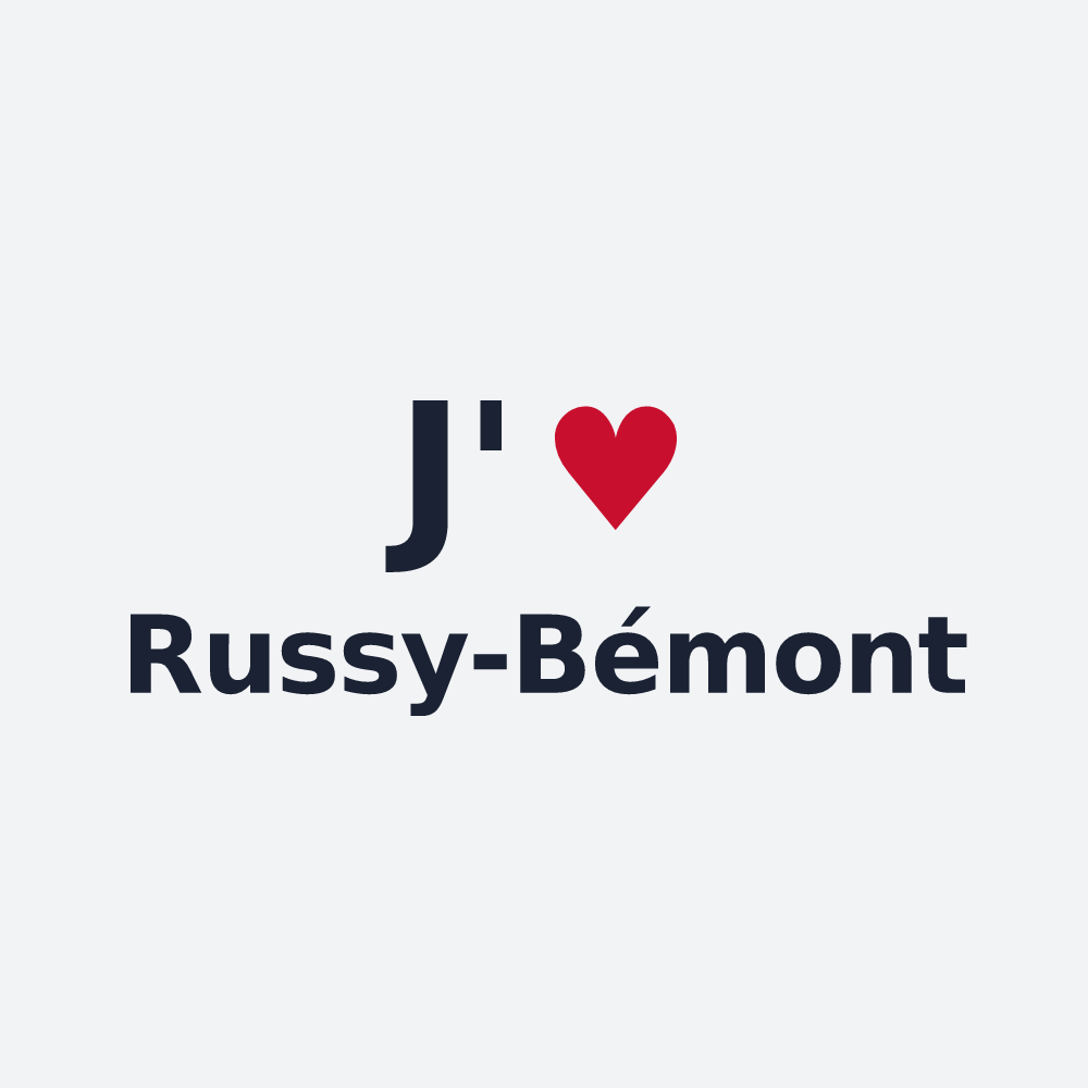 Poster personnalisé Russy-Bémont — design J'aime Russy-Bémont