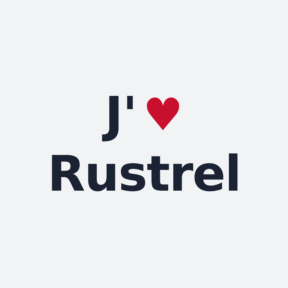 Poster personnalisé Rustrel — design J'aime Rustrel