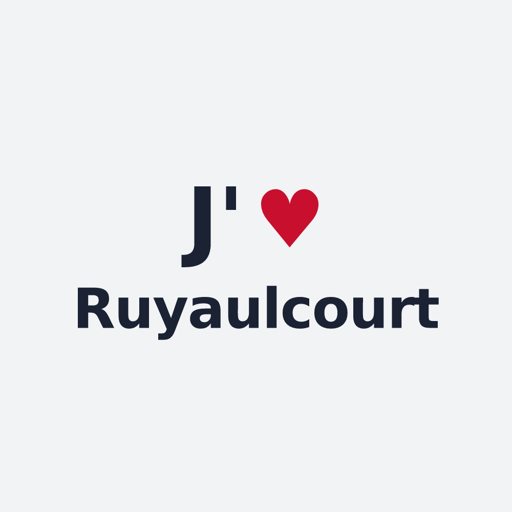 Poster personnalisé Ruyaulcourt — design J'aime Ruyaulcourt