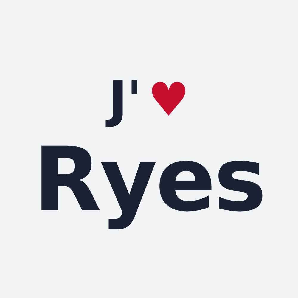 Poster personnalisé Ryes — design J'aime Ryes