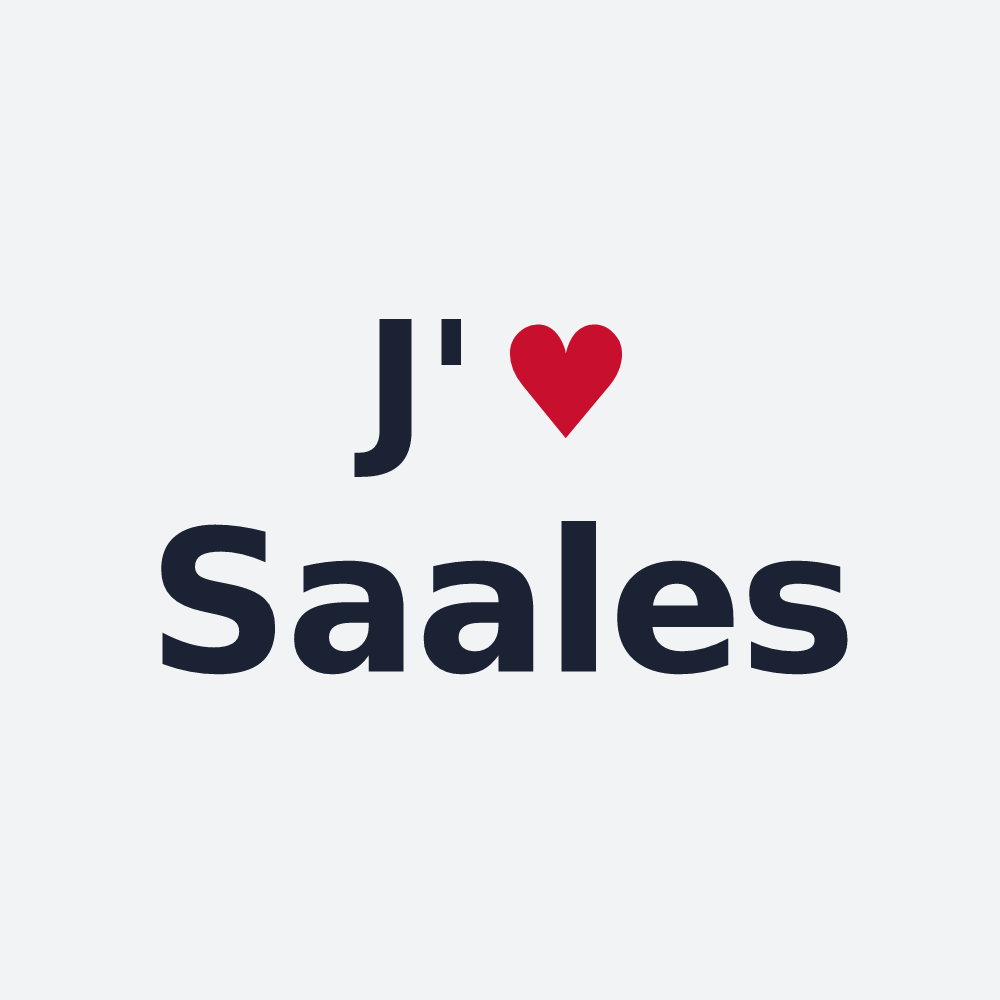 Poster personnalisé Saales — design « J'aime Saales » imprimé sur le poster