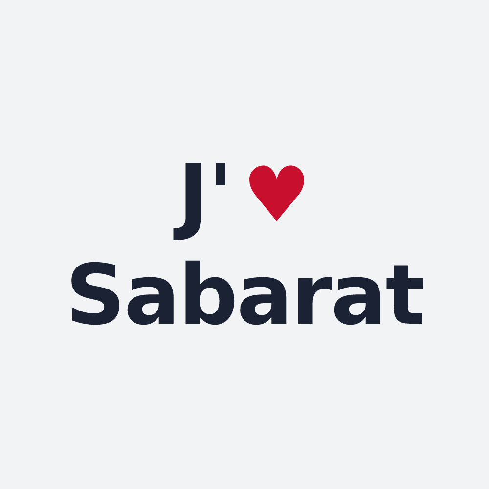 Poster personnalisé Sabarat — design J'aime Sabarat