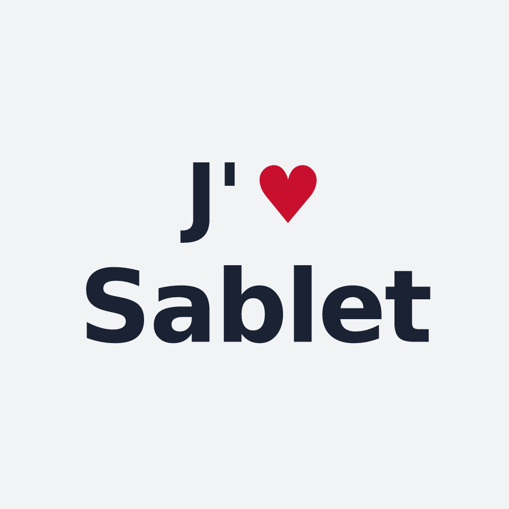 Poster personnalisé Sablet — design J'aime Sablet