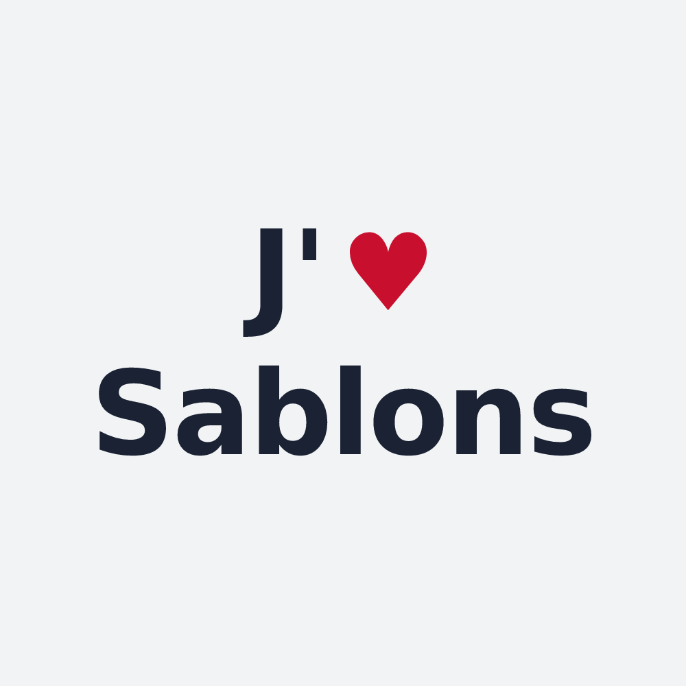 Poster personnalisé Sablons — design J'aime Sablons