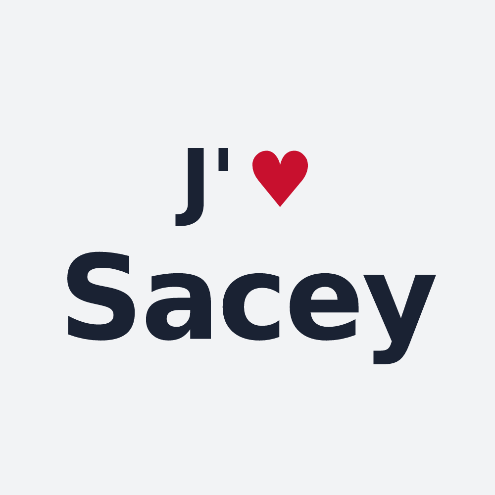 Poster personnalisé Sacey — design J'aime Sacey