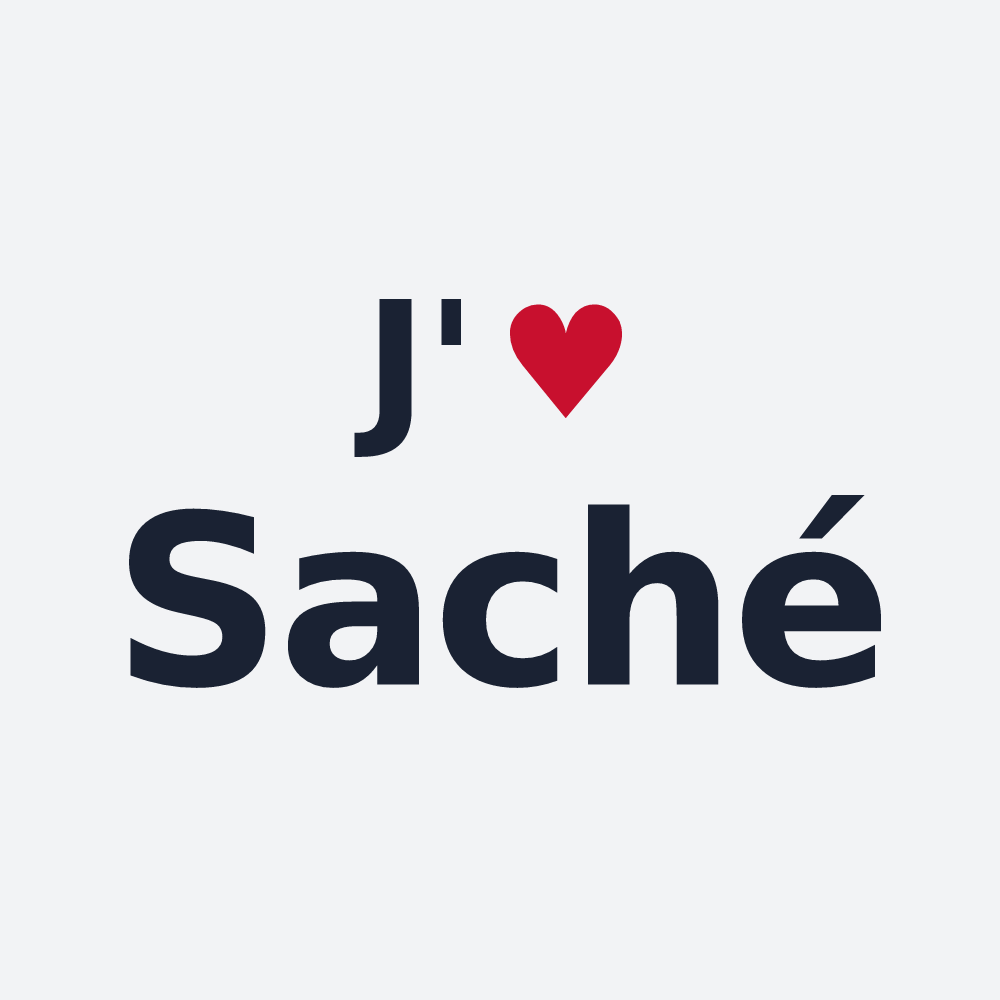 Poster personnalisé Saché — design J'aime Saché