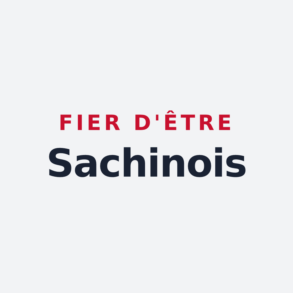 Poster « Fier d'être Sachinois » — design pour Sachin