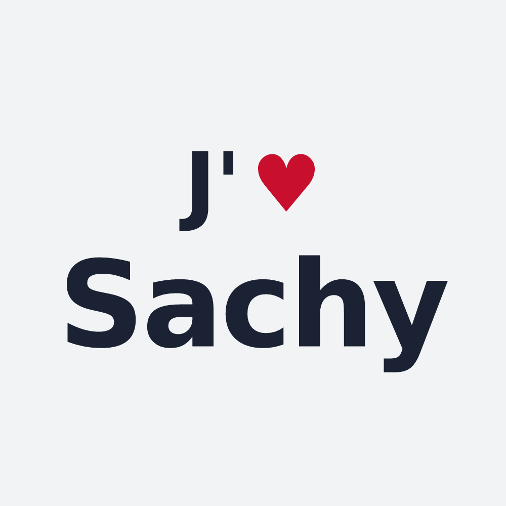 Poster personnalisé Sachy — design J'aime Sachy