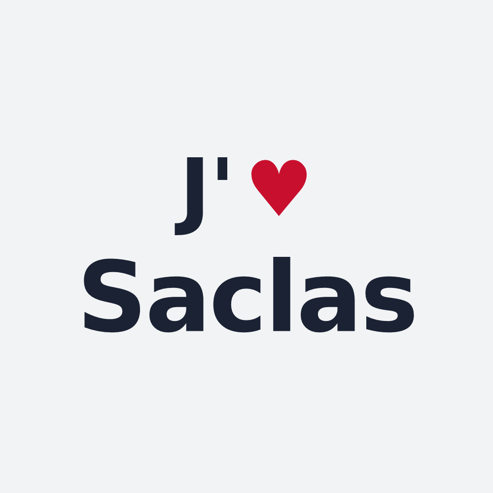 Poster personnalisé Saclas — design J'aime Saclas