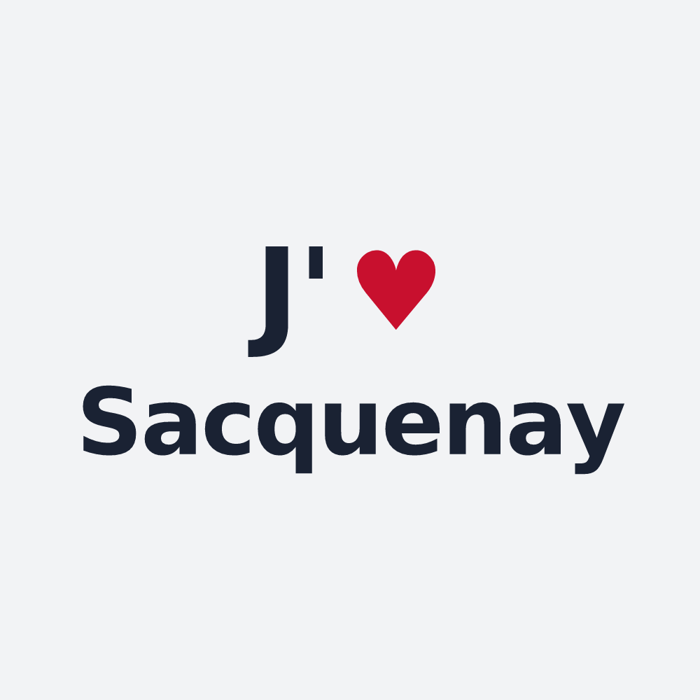 Poster personnalisé Sacquenay — design J'aime Sacquenay