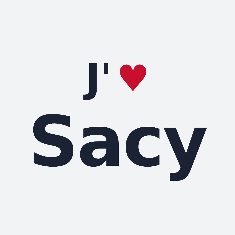 Poster personnalisé Sacy — design J'aime Sacy