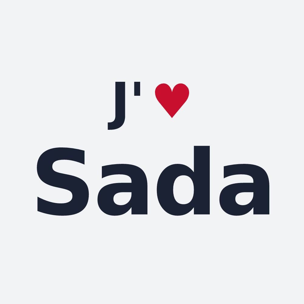 Poster personnalisé Sada — design J'aime Sada