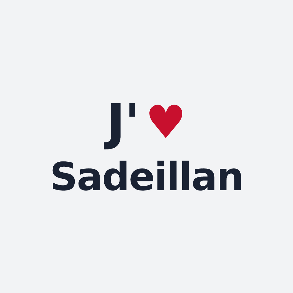 Poster personnalisé Sadeillan — design J'aime Sadeillan