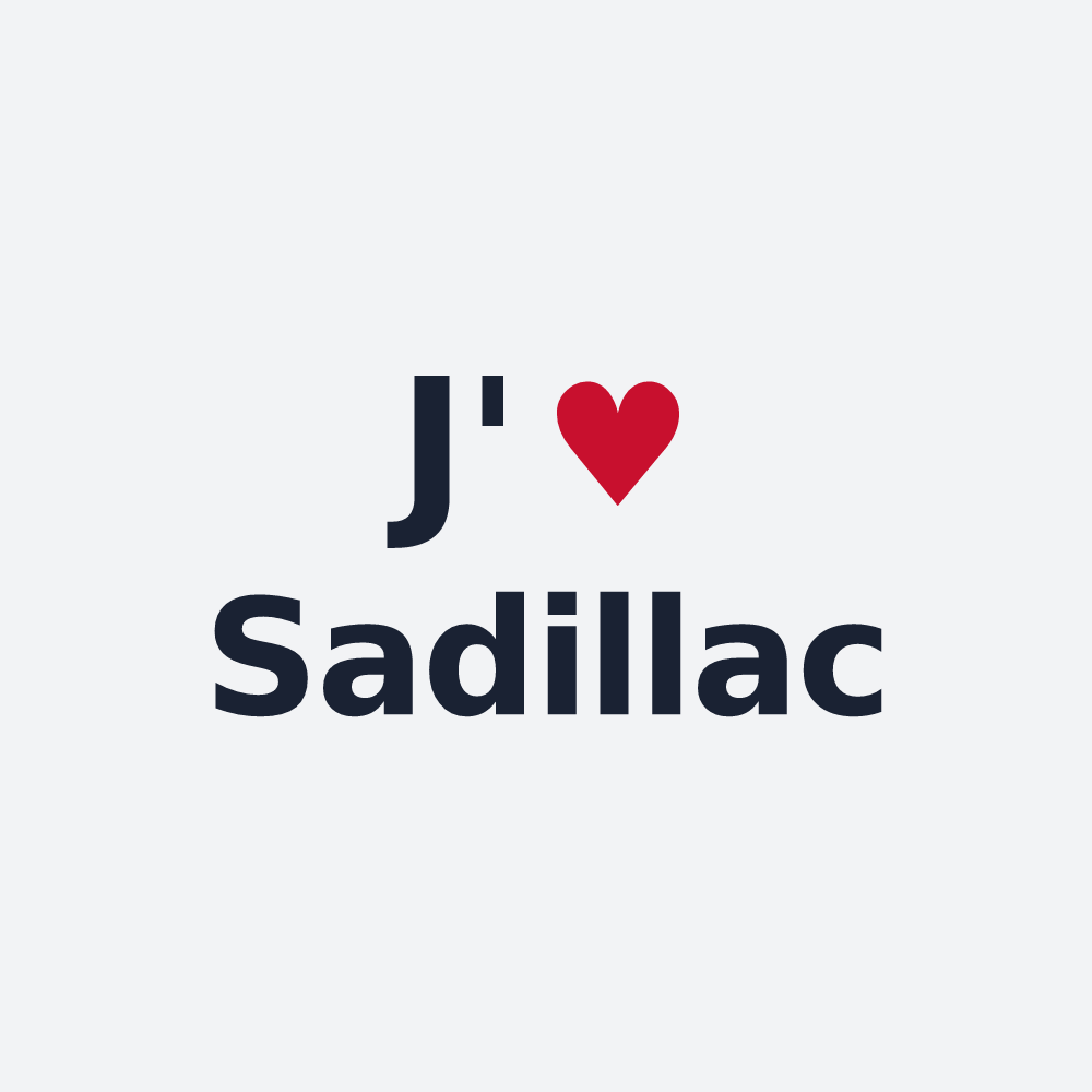 Poster personnalisé Sadillac — design J'aime Sadillac