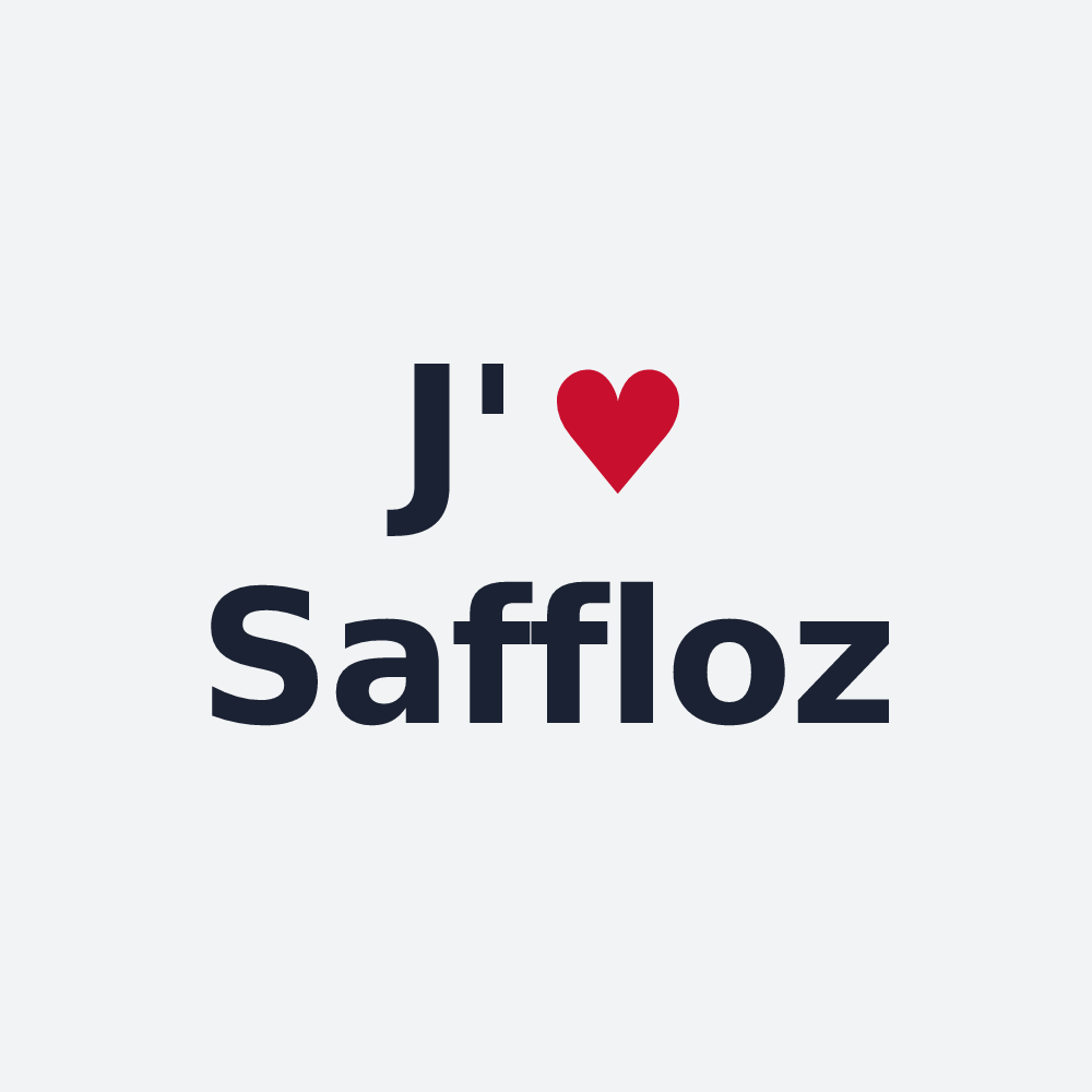 Poster personnalisé Saffloz — design J'aime Saffloz