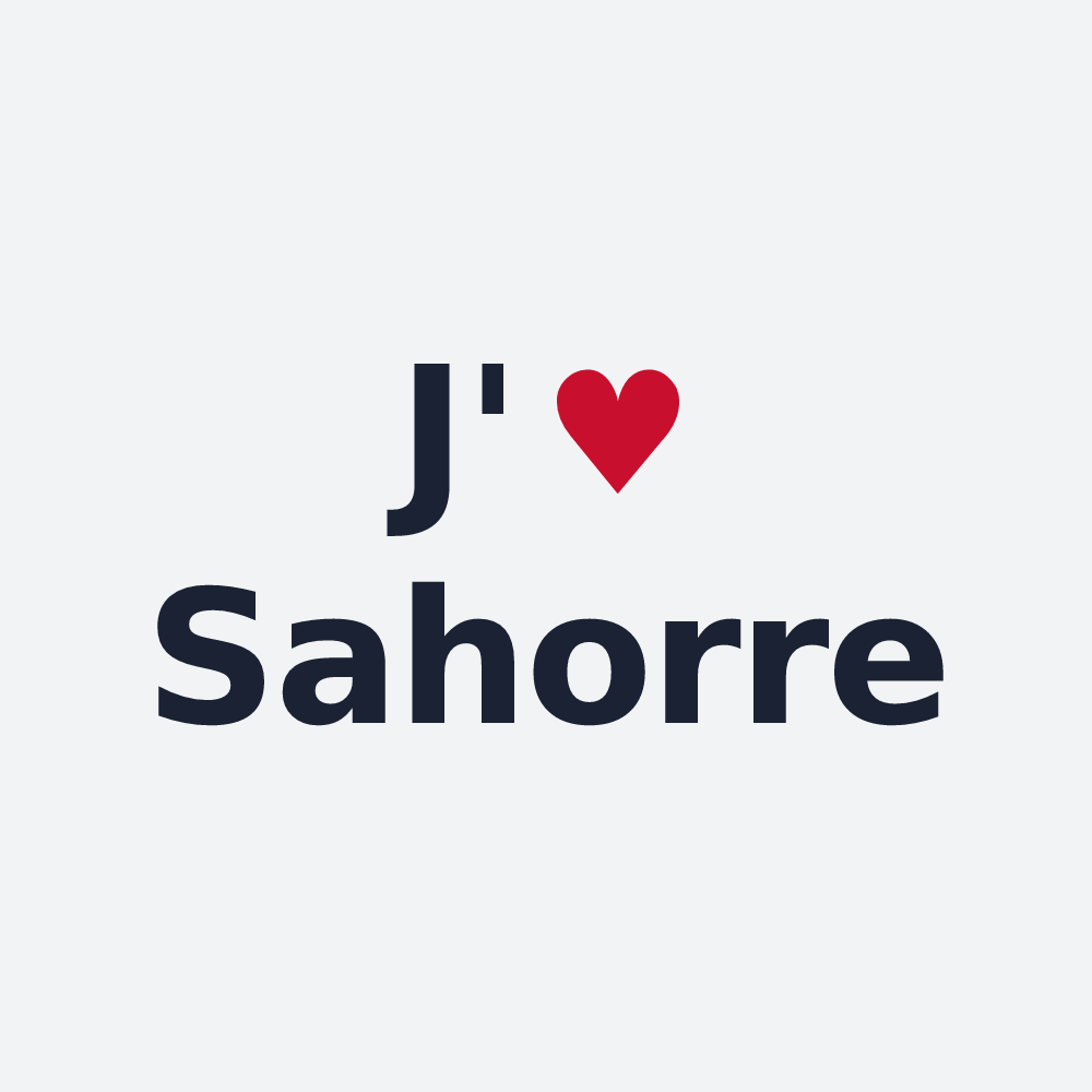 Poster personnalisé Sahorre — design J'aime Sahorre