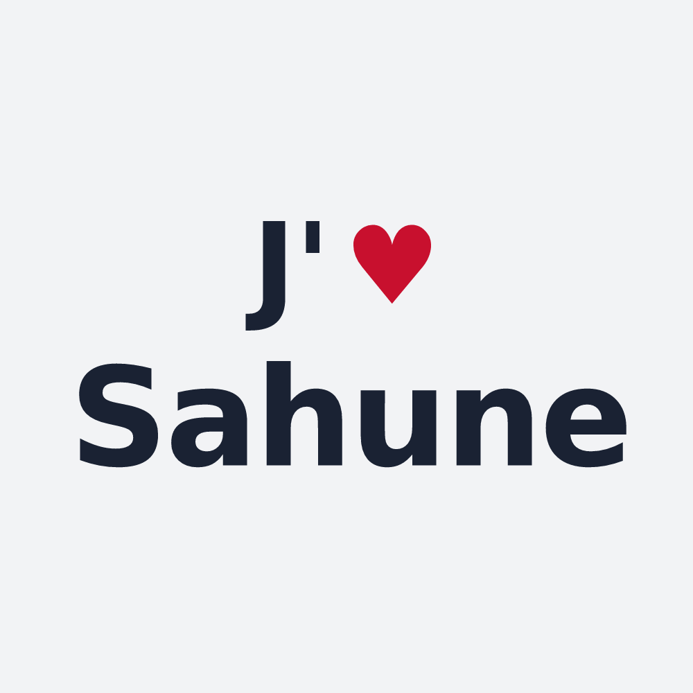 Poster personnalisé Sahune — design « J'aime Sahune » imprimé sur le poster