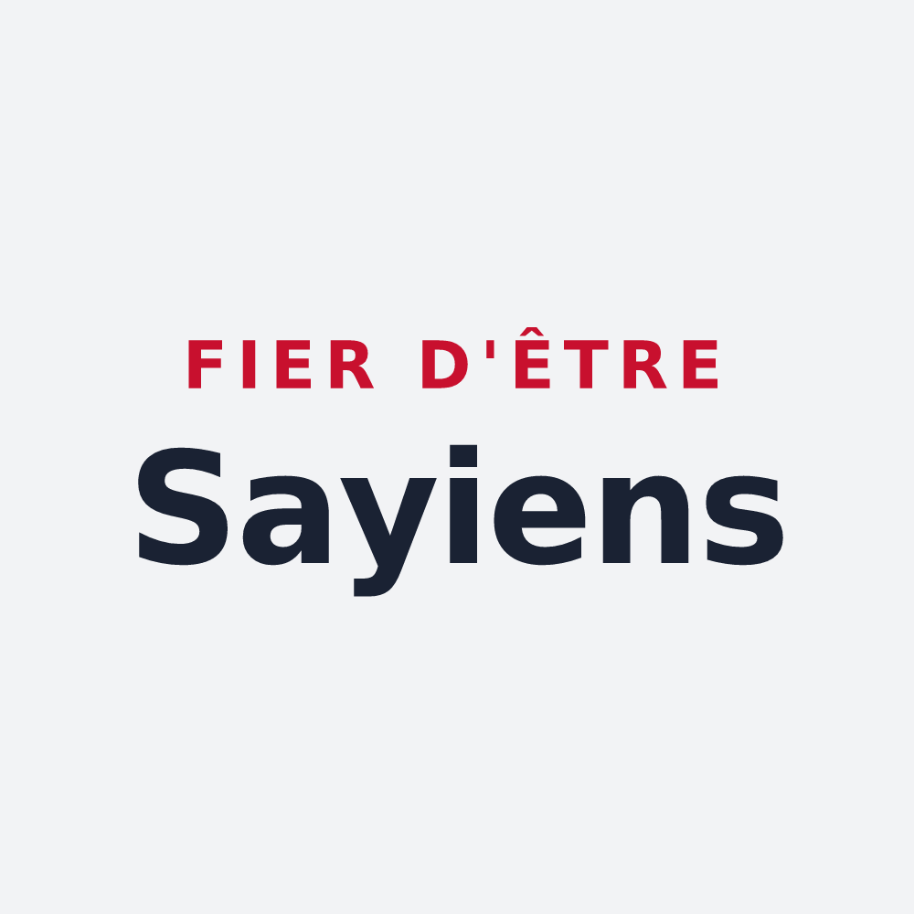 Poster « Fier d'être Sayiens » — design pour Sai