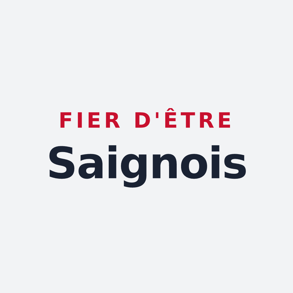 Poster « Fier d'être Saignois » — design pour Saignes