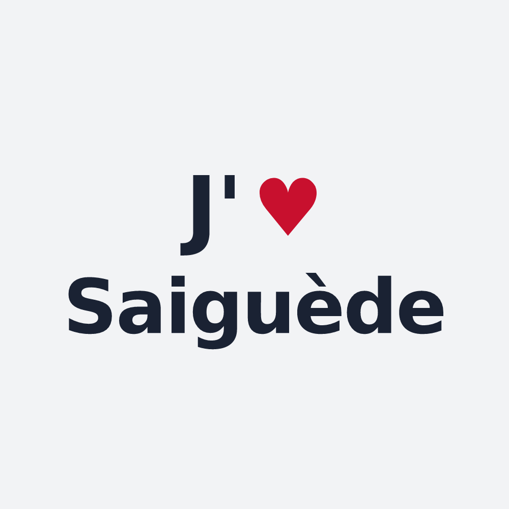 Poster personnalisé Saiguède — design J'aime Saiguède