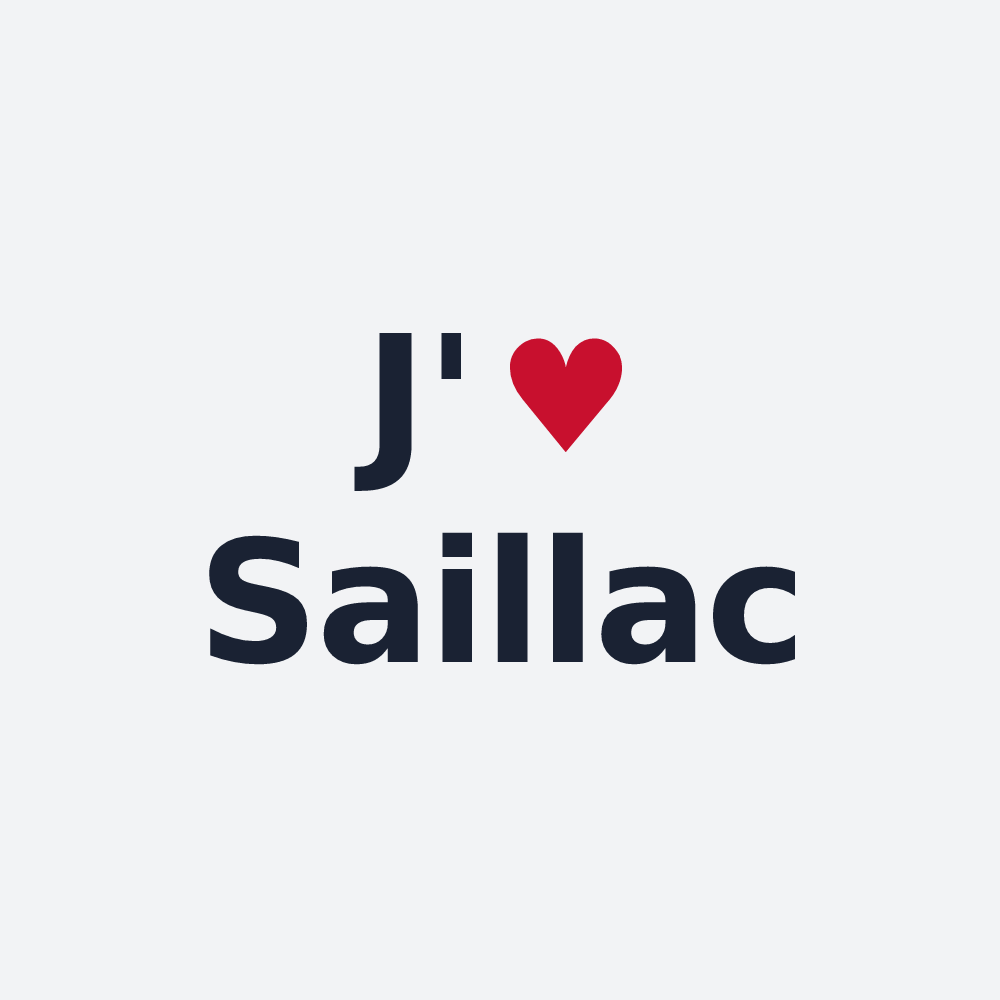 Poster personnalisé Saillac — design J'aime Saillac