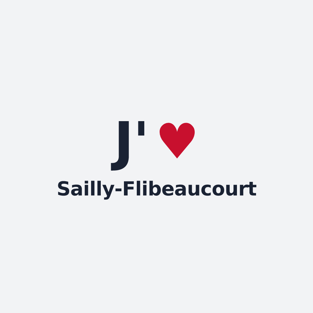Poster personnalisé Sailly-Flibeaucourt — design J'aime Sailly-Flibeaucourt