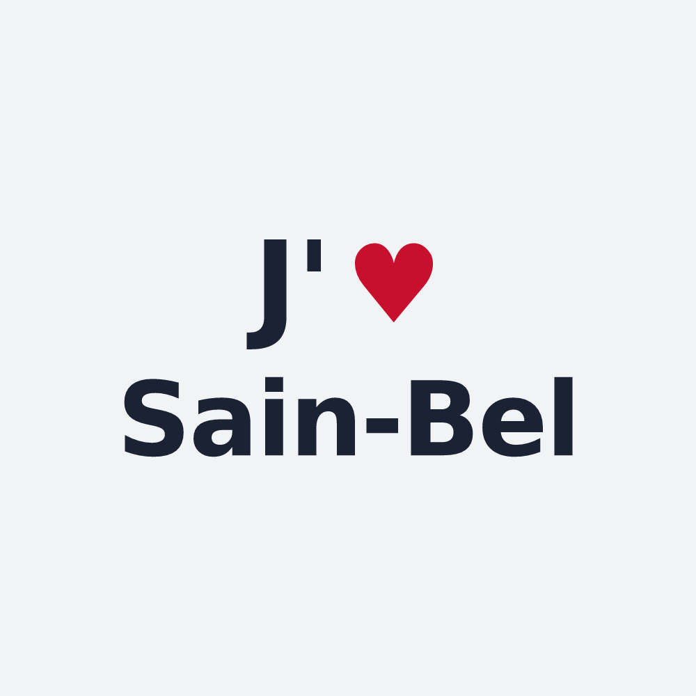 Poster personnalisé Sain-Bel — design J'aime Sain-Bel