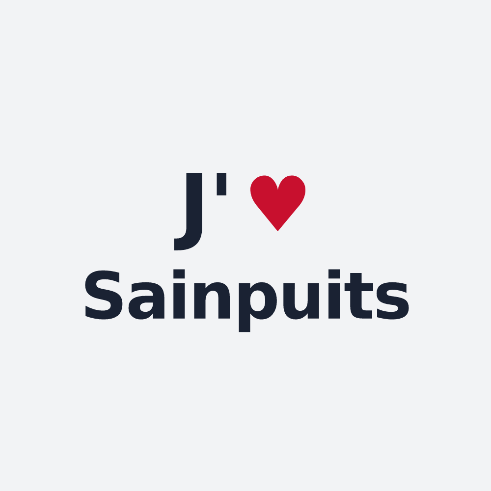 Poster personnalisé Sainpuits — design J'aime Sainpuits