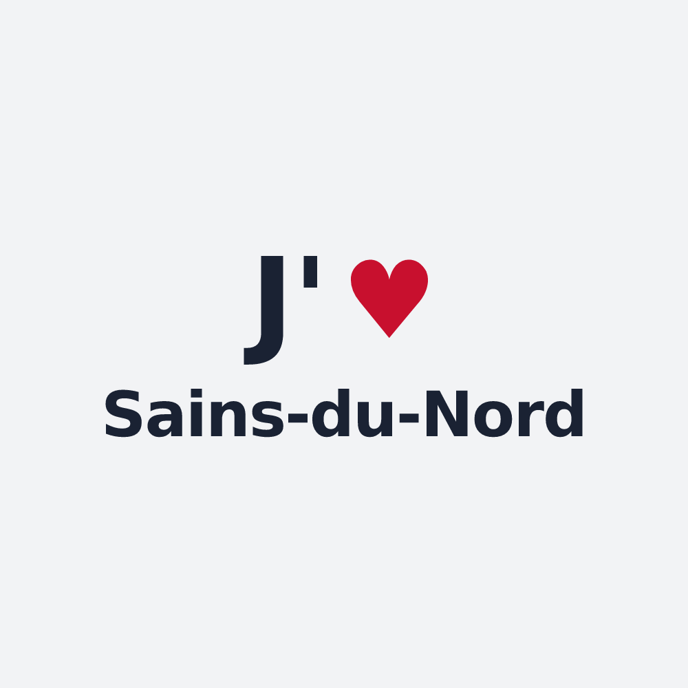 Poster personnalisé Sains-du-Nord — design J'aime Sains-du-Nord