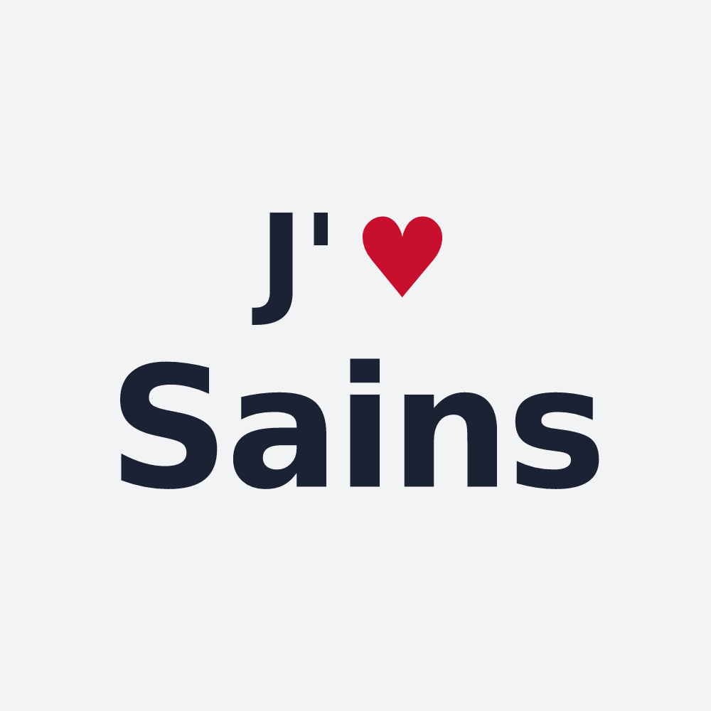 Poster personnalisé Sains — design J'aime Sains