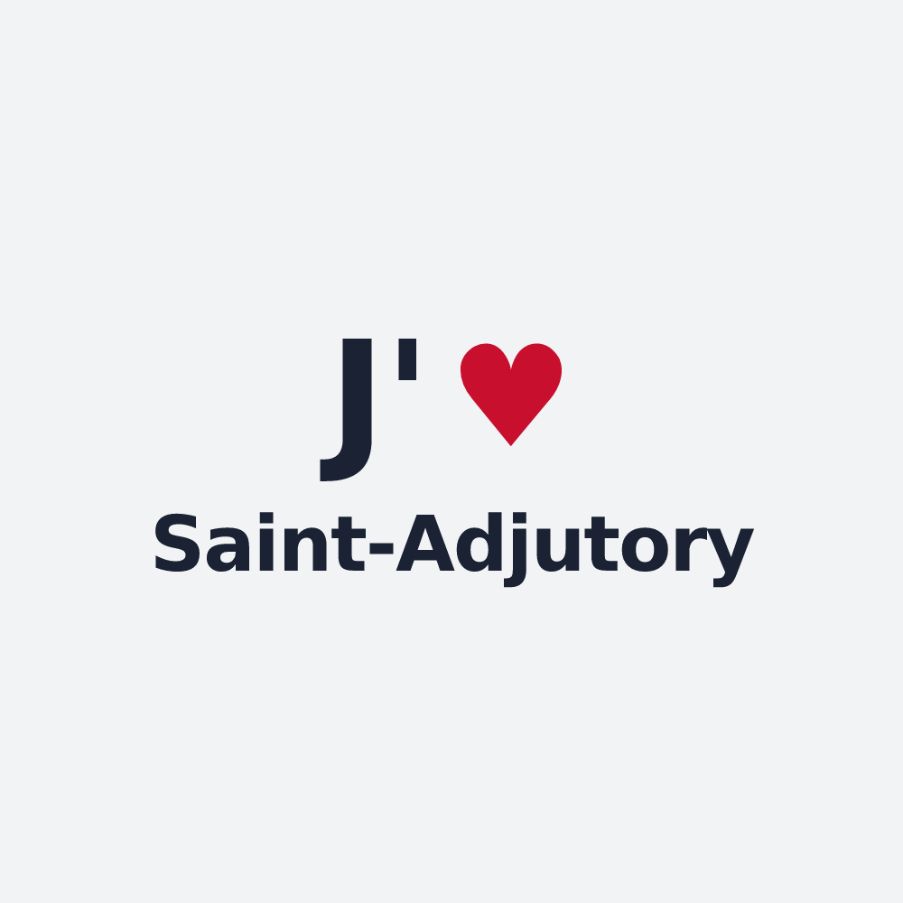 Poster personnalisé Saint-Adjutory — design J'aime Saint-Adjutory