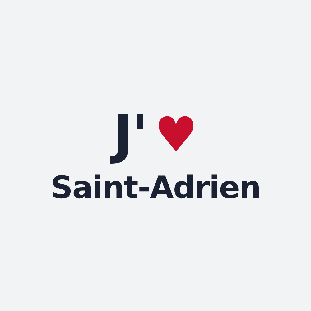 Poster personnalisé Saint-Adrien — design J'aime Saint-Adrien