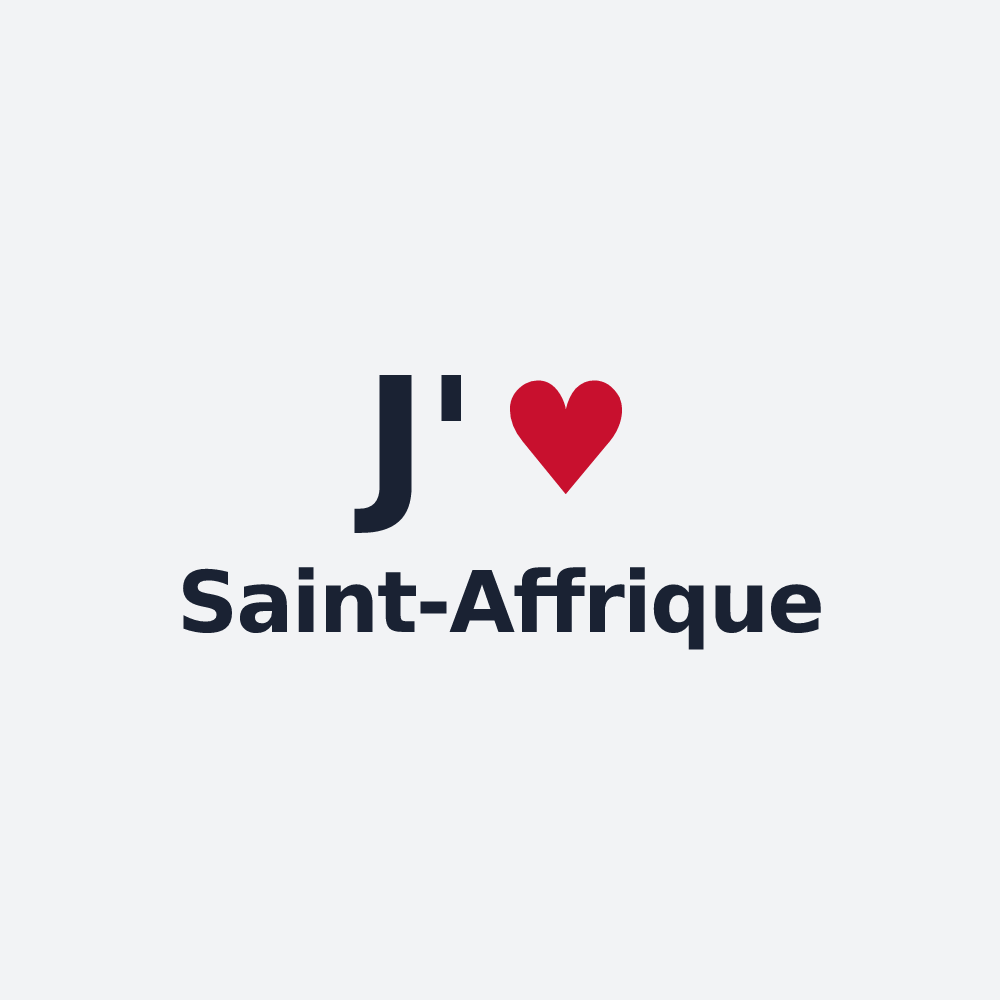Poster personnalisé Saint-Affrique — design J'aime Saint-Affrique
