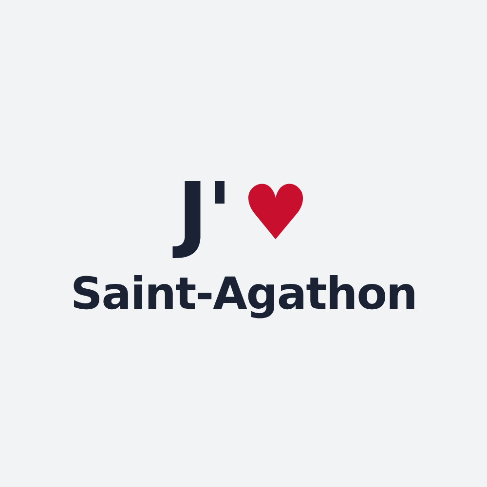 Poster personnalisé Saint-Agathon — design J'aime Saint-Agathon