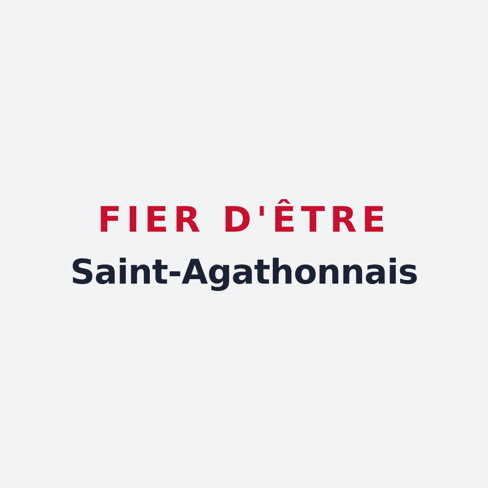 Poster « Fier d'être Saint-Agathonnais » — design pour Saint-Agathon