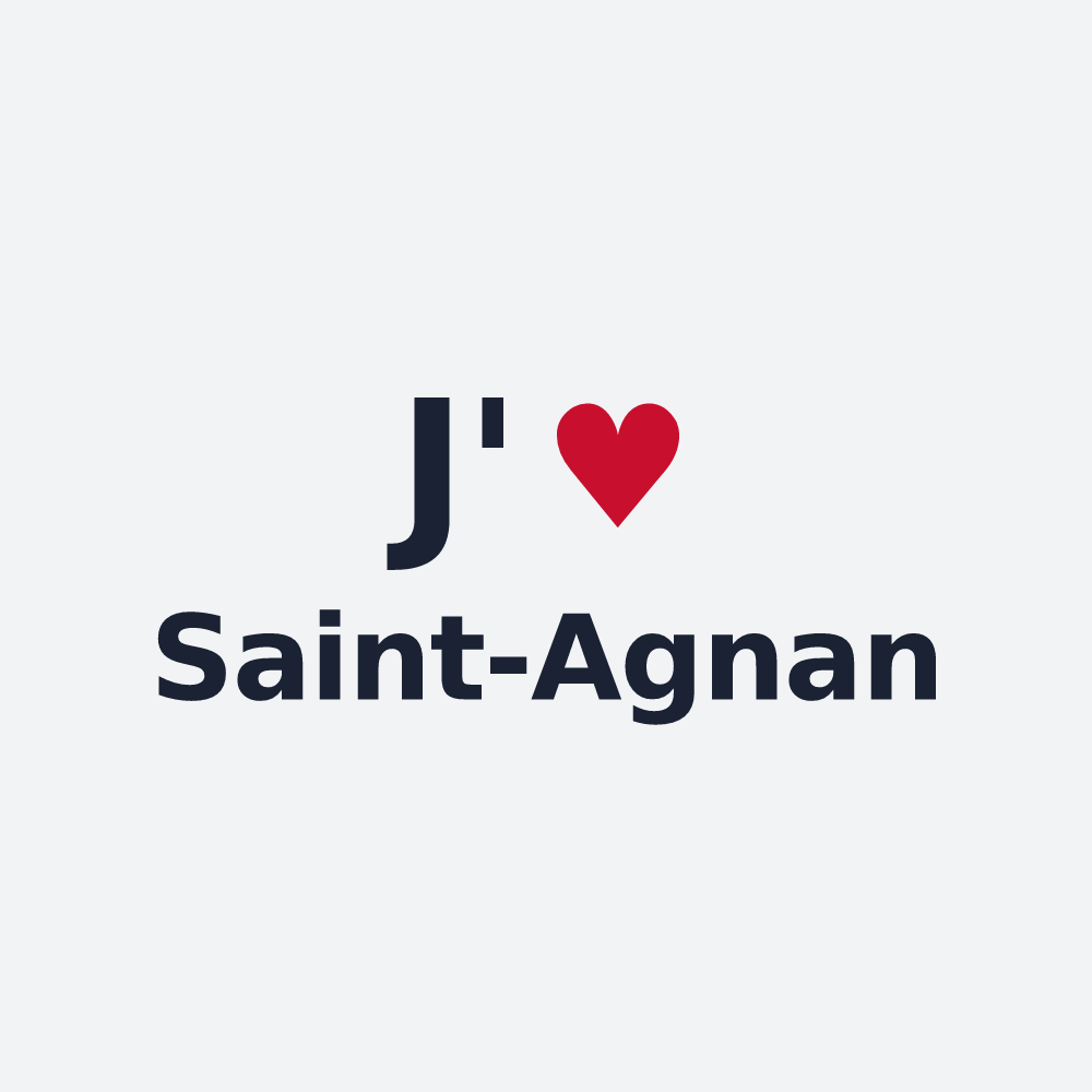 Poster personnalisé Saint-Agnan — design J'aime Saint-Agnan
