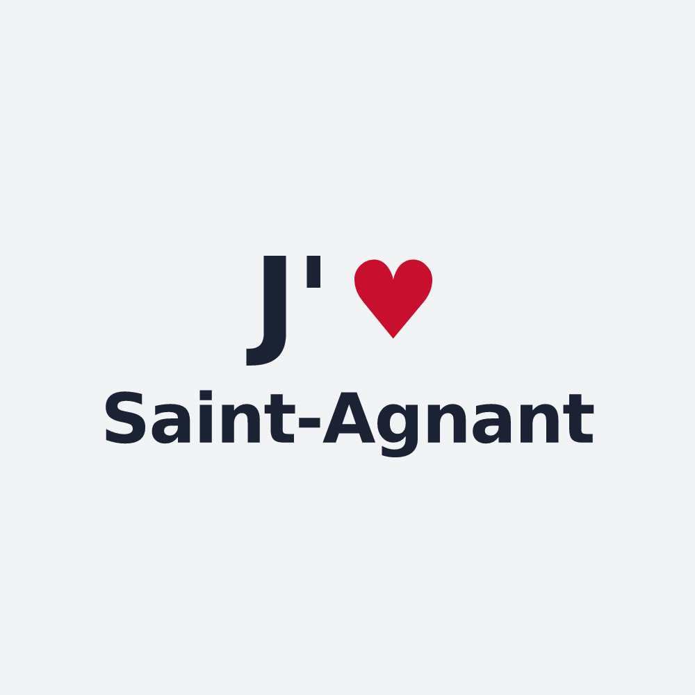 Poster personnalisé Saint-Agnant — design J'aime Saint-Agnant