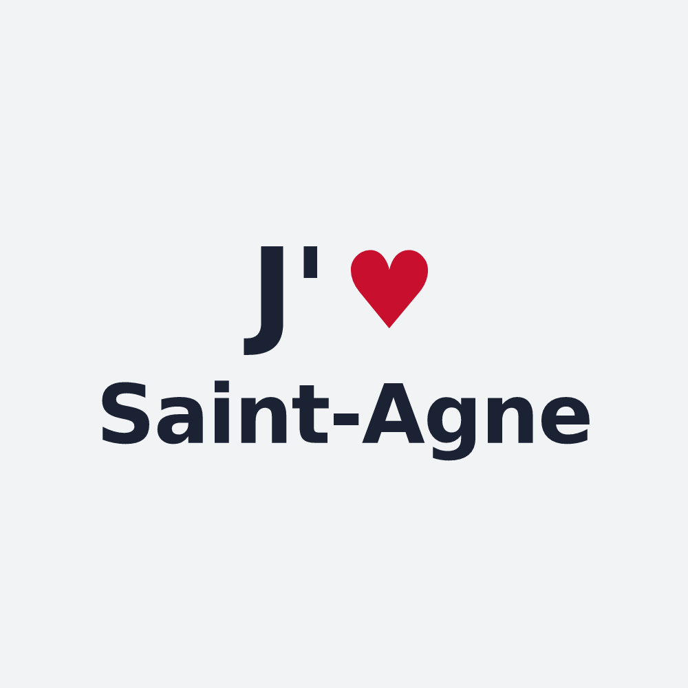Poster personnalisé Saint-Agne — design J'aime Saint-Agne