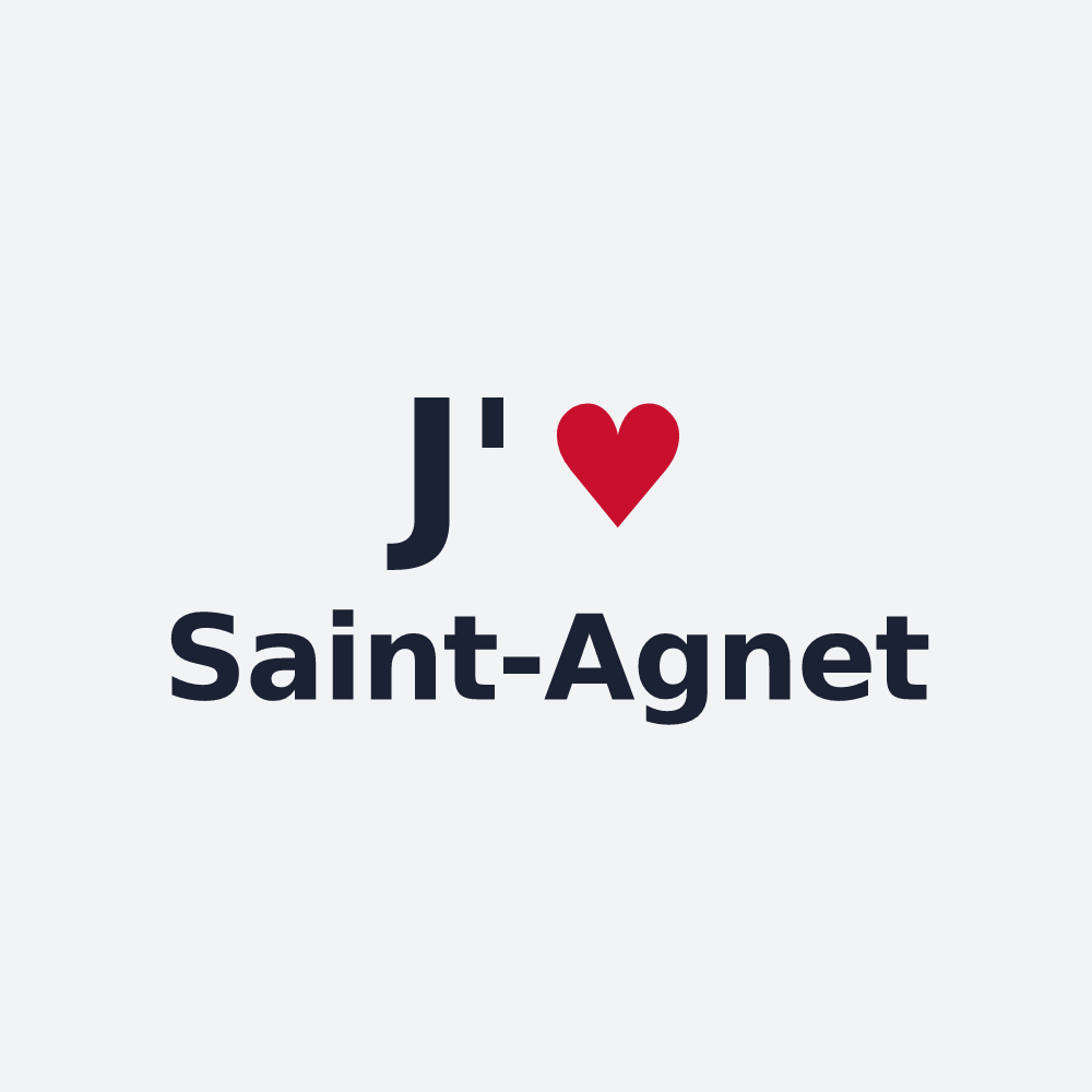 Poster personnalisé Saint-Agnet — design J'aime Saint-Agnet