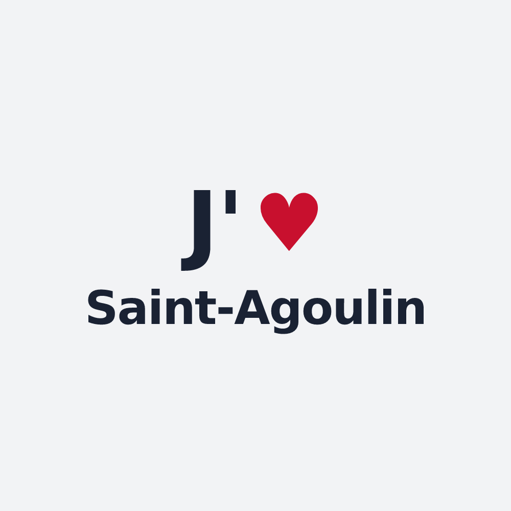 Poster personnalisé Saint-Agoulin — design J'aime Saint-Agoulin