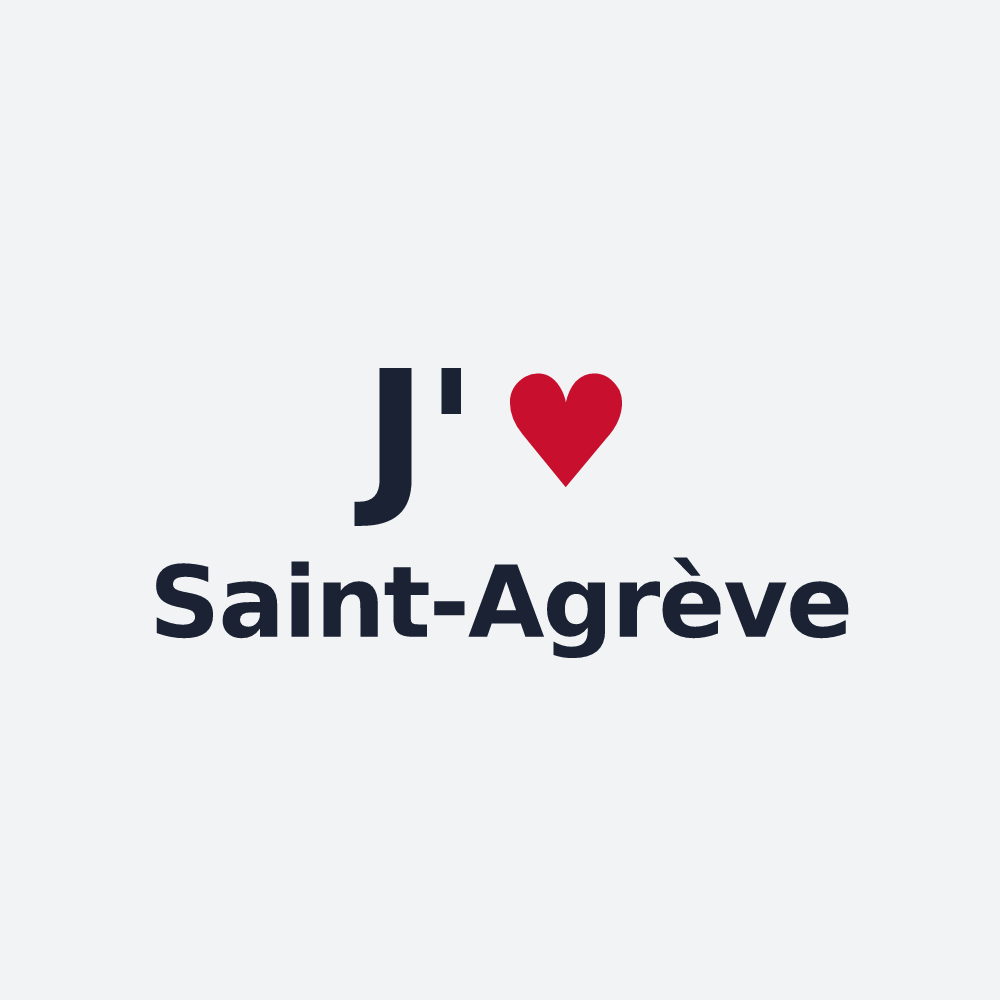 Poster personnalisé Saint-Agrève — design J'aime Saint-Agrève