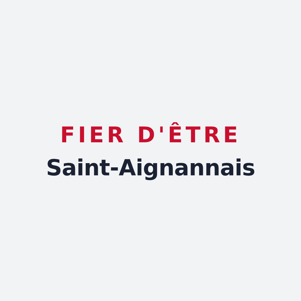 Poster « Fier d'être Saint-Aignannais » — design pour Saint-Aignan-sur-Roë