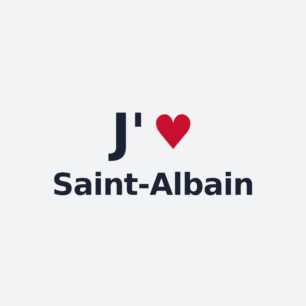 Poster personnalisé Saint-Albain — design « J'aime Saint-Albain » imprimé sur le poster
