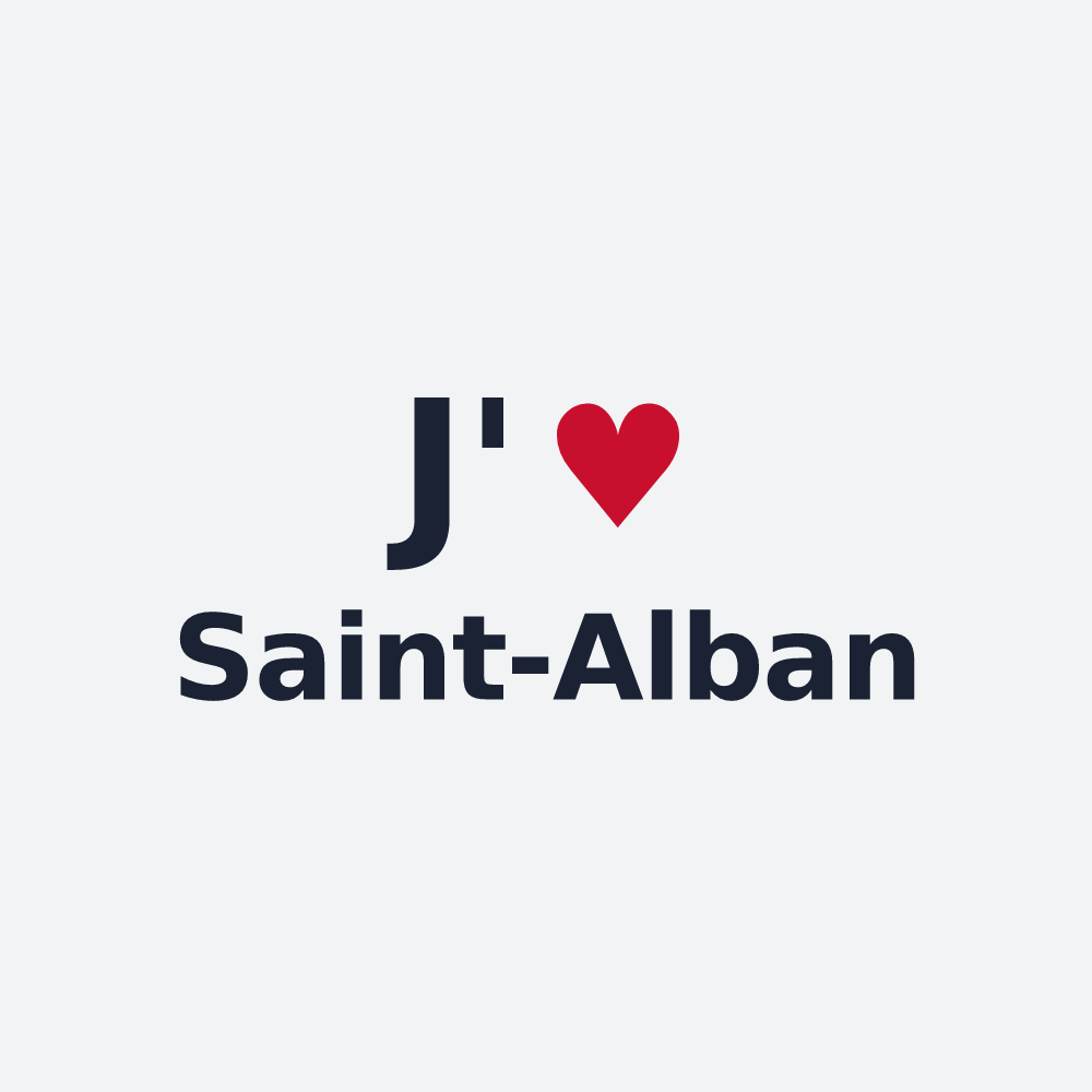Poster personnalisé Saint-Alban — design J'aime Saint-Alban